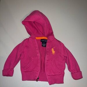 Girls Ralph Lauren Hooded Sweater 9M